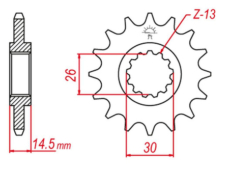 Zębatka tylna 4350 46 honda xrv 750 africa twin '90-'92 (jtr1332.46)