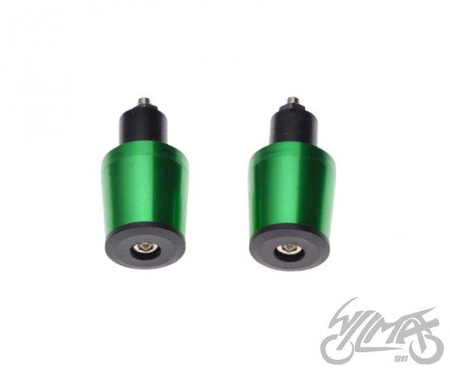 Końcówki kierownicy motocykla zielone