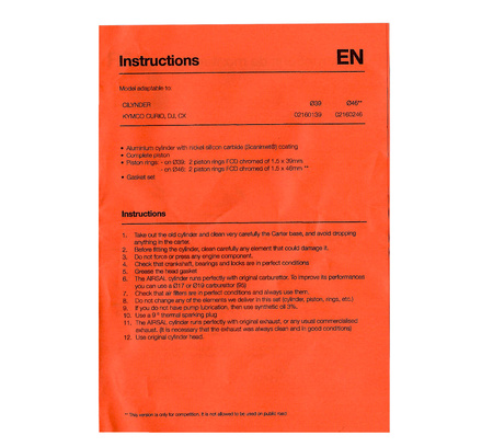 Cylinder Nicasilowy Airsal Kymco Cx Dj Scout Zx 39mm 2t