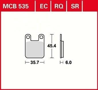 KLOCKI HAMULCOWE MOTOCYKLOWE TRW MCB535SR