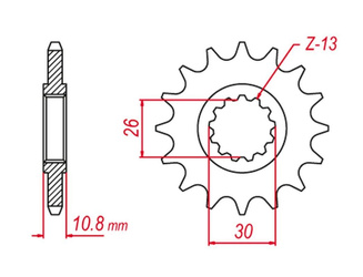 Zębatka przednia 579 18 yamaha x1300 '02-'06 (jtf579.18)