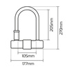 U-lock OXFORD MAGNUM zabezpieczenie motocykla