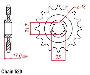 Zebatka Napedowa Sunstar Sunf3c7-15
