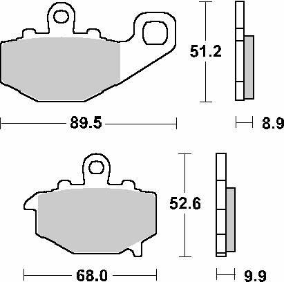 Hamulcowe kh192 street ceramic kolor czarny pasuje do: kawasaki er-6f/gpz/kle/z/zr/zx-6r/zx-9r/zx-10r/zzr tył