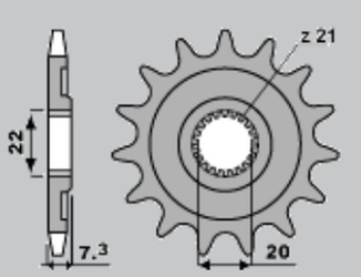ZĘBATKA PRZEDNIA 2120 12 HONDA CR 125R '04'-07, CRF 250R/X '04-'17 (212012) (JTF1323.12)