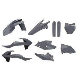 Komplet plastików ktm sx/sx-f '16-'18 w zestawie tablica przednia (8664900007) i osłony amortyzatorów (8398600011) kolor szary nardo grey