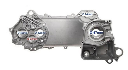Karter silnika lewy 4T koło 12 Cali 430 mm