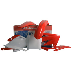 WYPRZEDAŻ KOMPLET PLASTIKÓW HONDA CRF 250R '06-'07 KOLOR CZERWONO BIAŁY OEM