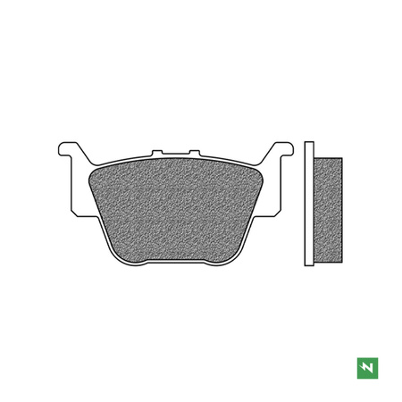 KLOCKI HAMULCOWE TYŁ LEWY KH373 HONDA TRX 420 '09-'19, TRX 450 '04-'09, TRX 500 '14-'19, TRX 650 RINCON '03-'05, TRX 680 RUBICON '06-'14 WYPRZEDAŻ