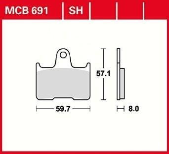 KLOCKI HAMULCOWE TRW MCB691SH