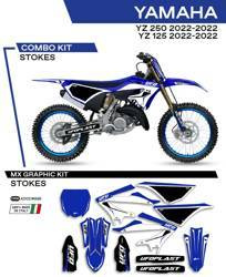 Komplet naklejek (oklein) yamaha yz 125/250 '22 stokekolor oem (niebieski/czarny/biały)