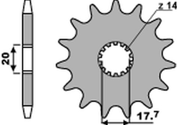 Zębatka przednia 440 13 18nc yamaha yz 125 '87-'92 (jtf564.13) (łańc. 520) (std.)