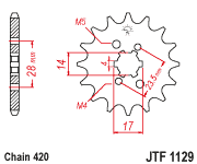 Zebatka Napędowa Jt Jtf1129.13