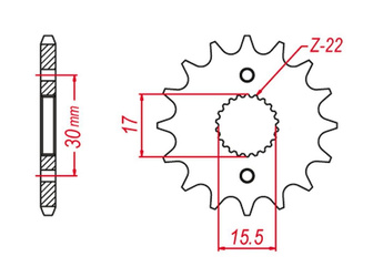 Zębatka przednia 2157 14 crf 150r '07-'22 (-1) (jtf1256.15)
