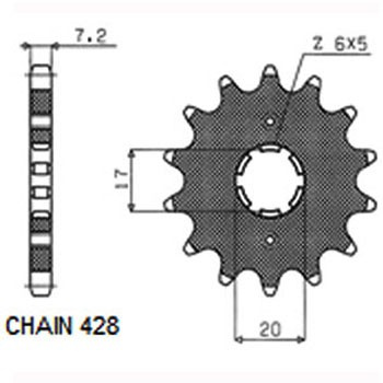 Zebatka napedowa sunstar sunf222-16