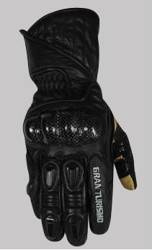 rękawice / rękawiczki gran turismo kolor czarny skóra kangura rozm. s