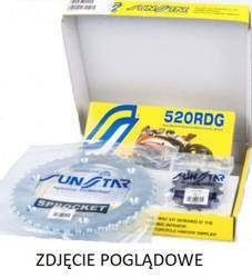 Zestaw napędowy suzuki gladius 650 09-14 standard (15/46/112) (do 750cc) (sun32515/sun1-3383-46/ss520rdg-112n)