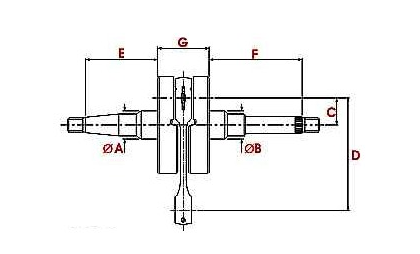 Wał Korbowy Power Force Keeway Cpi / Keeway 50cc 2t (Sworzeń 12mm - Czop 16 Mm) Wat000016