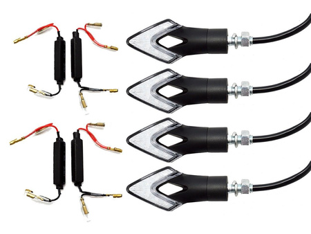 KIERUNKOWSKAZY LED 9 SMD STRZAŁKA Z OPORNIKAMI