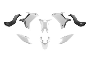 KOMPLET PLASTIKÓW (BEZ PRZEDNIEGO BŁOTNIKA) T7 YAMAHA TENERE 700 '25-'26 KOLOR BIAŁY / CZARNY