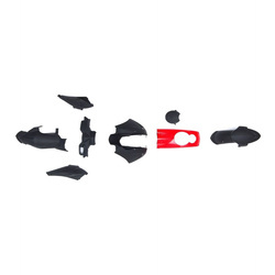 Zestaw plastików do Peugeot Ludix Czarno-Czerwony