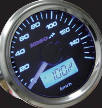 Koso promocja licznik motocyklowy uniwersalny model d48 gp style  (max 160 km/h, poziom paliwa, przebieg) (el)