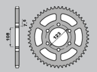 Zębatka tylna 701 50 cagiva 50 cocis 88-89 (695-50) (łańc.415)
