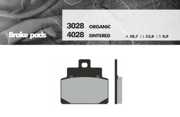 Klocki hamulcowe kh301 (skutery aprilia 125) (ft 3028)