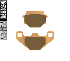 Klocki hamulcowe kh67 spiek metaliczny (złote) off road