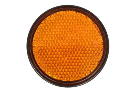 ŚWIATŁO ODBLASKOWE OKRĄGŁE KOLOR POMARAŃCZOWY (8163)