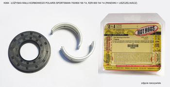 łożyska wału korbowego polaris sportsman 700/800 '06-'14, rzr 800 '04-'14 (panewki + uszczelniacz)