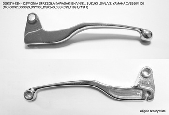 Dźwignia sprzęgła kawasaki en/vn/zl, suzuki ls/vl/vz, yamaha xvs650/1100 (mc-08092,dss09s,dsy30s,dsk24s,dssk09s,71891,71941)
