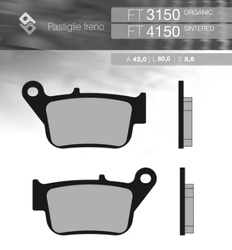 Klocki hamulcowe kh678 spiek metaliczny (złote) yamaha yp 250r x-max '14-'16 tył (ft 4150)