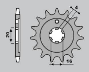 Zębatka przednia 555 15