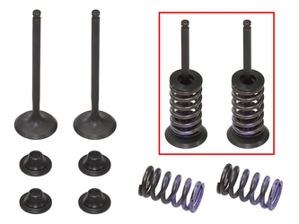 ZAWORY WYDECHOWE (KOMPLET 2 SZT. ZAWORÓW ZE SPRĘŻYNAMI I PODKŁADKAMI) YAMAHA WRF 250 '15-'23, Y250 '14-'23, Y250 FX '15-'18 (MX-09553E)