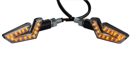 KIERUNKOWSKAZY LED PIORUN HOMOLOGACJA E8 4 SZT + PRZERYWACZ