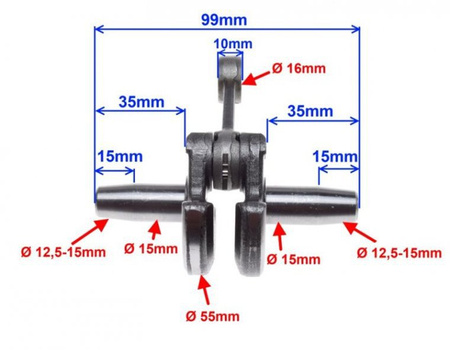 Wał korbowy mini Bike mini Cross Pocket Bike