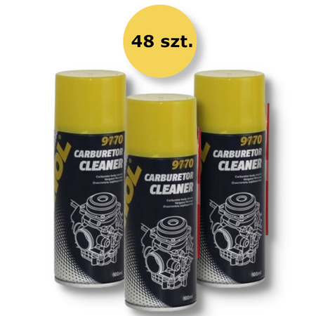 CARBURETOR CLEANER SPRAY DO CZYSZCZENIA GAŹNIKA 600 ML (9770) (48) KARTON 48 SZTUK (PAKIET)