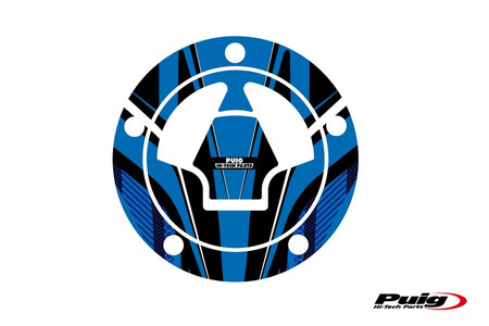 Osłona wlewu paliwa puig do kawasaki 2006-2016 - bez 250r i 300r (wzór – radikal) niebieska