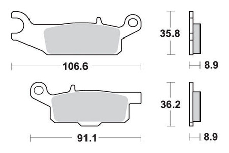 Hamulcowe kh446 off-road sinter kolor złoty