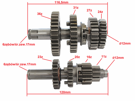 Skrzynia Biegów Opwer Force Atv/Cross 110/125 4 Biegi Kxd Kingway