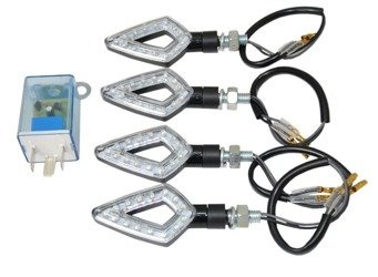 KIERUNKOWSKAZY LED STRZAŁKA HOMOLOGACJA E8 4 SZT + PRZERYWACZ