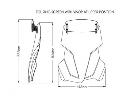 Szyba Turystyczna Puig Do Bmw F750gs 18-23 (Z Deflektorem) Lekko Przyciemniona