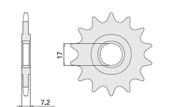 Zębatka przednia 600 13 aprilia 50 (4020-13)