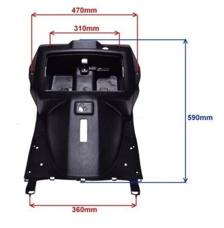 Osłona kolan ze schowkiem do skutera Longija Qt-4