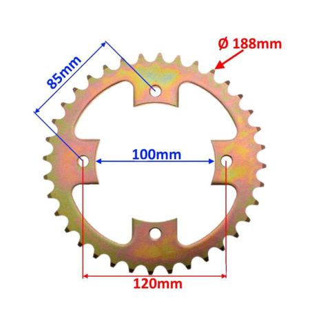 Zębatka tył 36z 520 ATV Bashan 250 200
