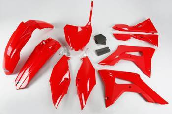 Komplet plastików honda crf 250r '18-21, crf 450r '17-20 z pokrywą filtra powietrza kolor czerwony