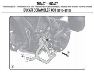 Gmole osłony silnika ducati scrambler 400 (16-19), scrambler icon 800 (15-19) czarne