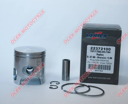 Vertex tłok top performances,minarelli 47,00 mm (+1,00 mm) sworzeń 10mm