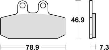 Klocki hamulcowe kh256 organic aprilia rx 125 85-89, tuareg 350 / 600 86-89, honda nsr 125 88-03, crm 125 90-99, ktm exc / gs 90-91, moto g